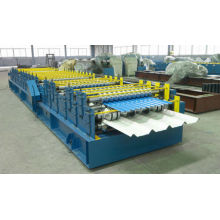 Simple double layers roll forming machinery for wall panel and roof tile